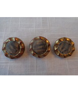 Gold Edged with Brown Marbleized Stone in Center 7/8 Inch Round Buttons ... - $15.03 CAD
