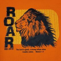 ROAR 2019 VBS Lion Head Christian Religious God Jesus T-Shirt Nahum 1:7 ... - $28.10 CAD
