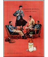 1950s Martin&#39;s V.V.O. Blended Scotch Whiskey PRINT AD Christmas BX4 - $87.91 MXN