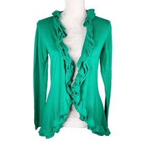 Matilda Jane Spring to Mind Sweater S Open Front Green Ruffles - $29.00