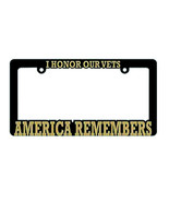 AMERICA REMEMBERS VETS AND 911 PROUD AMERICAN USA LICENSE PLATE FRAME - £5.24 GBP