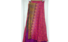 Indian Sari Wrap Skirt S321 - £23.85 GBP