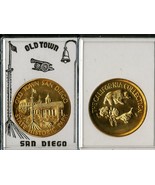 VINTAGE OLD TOWN SAN DIEGO PROOF LIKE BRONZE MEDAL 39MM IN PLASTIC CASE - $13.57 CAD