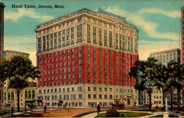Detroit MI-Michigan Hotel Tuller Street Scene Antique 1915 Vintage Postcard BK58 - £3.16 GBP