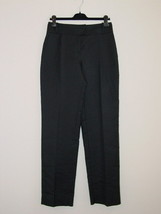 New GIORGIO ARMANI Black Cotton Silk Front Tab Pants 40/6 - £114.44 GBP