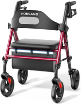 Foldable Rollator Walkers with Seat for Seniors, 8&#39;&#39; Big Wheels, 350 Lb.... - $3,133.84 MXN
