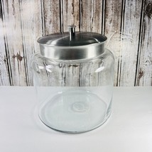 Threshold Wavy Glass Cookie Jar Container Large Storage 1.5 Gallon Lid P... - $59.99