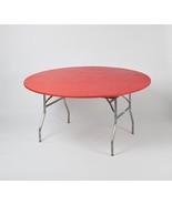 60&quot; Round Plastic Elastic Table Cover (SOLID) - £4.81 GBP