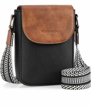 BOSTANTEN Small Crossbody Bags for Women Trendy Leather Phone A4-black B... - $39.66