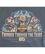 Vtg 1997 Blue Harley Davidson Thunder Thru The Years 95th Anniversary US... - £38.25 GBP