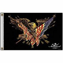 USA Shall Not Infringe 2nd Amendment Bald Eagle And Firearm Flag Decoration - £11.00 GBP