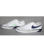 Nike Blazer Planet of Hoops White Leather Cut-Out Swoosh Laceless Slipon... - £51.94 GBP