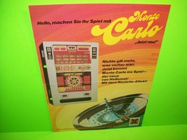 Hellomat Automaten MONTE CARLO Original Slot Machine Promo Flyer German Text - £18.50 GBP