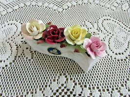 AYNSLEY BONE CHINA FLOWERS ON BRANCH HANDMADE PAINTED MADE IN ENGLAND 5&quot;... - $6.88