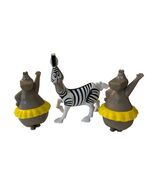 Madagascar McDonald’s Toy Lot Gloria Hippo Dancer Yellow Skirt Marty Zeb... - $16.20