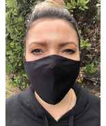 2-Pack Face Mask Double Layerded 100% Black Cotton Soft Stylish Comforta... - €13,85 EUR