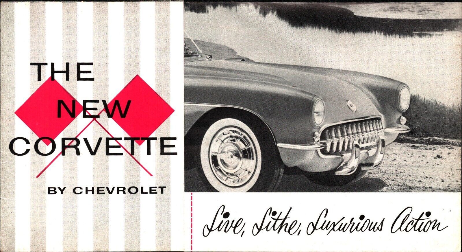 Original 1956 Chevrolet The New Corvette Dealer Sales Brochure Folder RARE - £38.79 GBP
