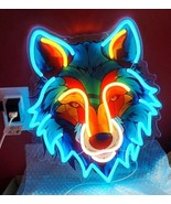 LARGE BEAUTIFUL WOLF Neon Sign Dimmable - $88.01 CAD