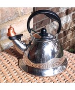 Michael Graves Design Stainless Steel Tea Kettle Copper Bells &amp; Whistles... - $88.15 CAD