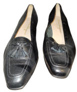 Salvatore Ferragamo Black Leather Tassel Loafers Women&#39;s Shoes Size 11B - £40.91 GBP