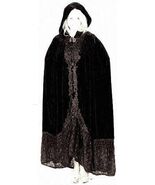 BLACK ONYX ARTDECO STEVIE NICKS STYLE VELVET MUCHA GYPSY BOHO DELUXE HOO... - $9,047.52 MXN