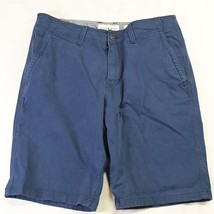 Lucky Brand 32 x 10&quot; Navy Blue Stretch Flat Front Chino Shorts - £19.92 GBP