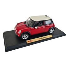  Maisto 1:18 Scale; BMW Mini Cooper; Red, White Roof; Excellent Boxed Collect - £15.85 GBP