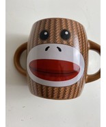 Sock Monkey Double Handled Hot Chocolate Mug - $13.63