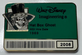 Disney 2008 I.D. Badge Series Haunted Mansion Hat Box Ghost LE 300 Pin - £27.16 GBP