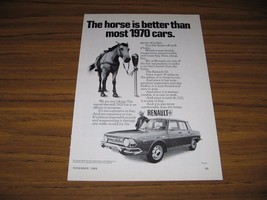1969 Print Ad The 1970 Renault 10 4-Door Car Horse is Better - £8.51 GBP
