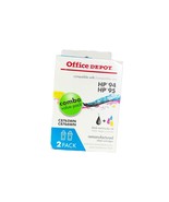 Office Depot New Sealed HP 94 95 Combo Pack Cartridges Black Tri Color - €10,19 EUR