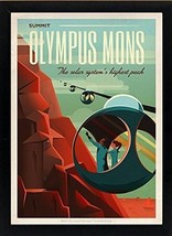 Spacex Mars Poster Olympus Mons A+ Quality Framed - £34.16 GBP