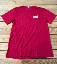 canvas NWOT Men’s short sleeve Budweiser t shirt size L Red D1 - £10.96 GBP