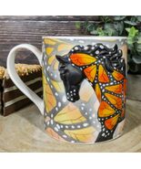 The Trail Of Painted Ponies Butterflies Run Free Black Horse Ceramic Mug... - $336.47 MXN