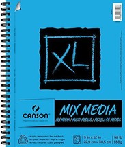 Canson 100510927 XL Series Mix Paper Pad, 98 Pound, 9 x 12 Inch, 60 Shee... - £22.51 GBP