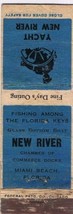 Matchbook Cover New River Yacht Chamber Of Commerce Docks Miami Beach Florida - £3.07 GBP