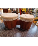 Vintage Zim Gar 50s - 60s Bongos Drums Rawhide Wood  Mexico Drum Circle - $564.31 MXN