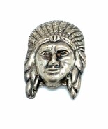 Vtg Sterling Silver Sign Made in Mexico Native American Indian Chief Hea... - $149.35 CAD