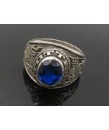 REED 925 Silver - Vintage Blue Topaz S.I Totten 1999 Class Ring Sz 8 - R... - $96.01 CAD