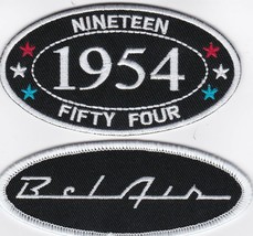 1954 CHEVY BEL AIR SEW/IRON ON PATCH BADGE EMBLEM EMBROIDERED HOT ROD MU... - £10.34 GBP