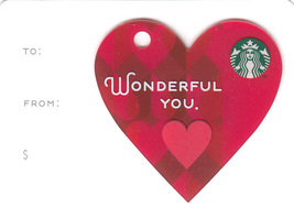 Starbucks 2013 Wonderful You Mini Heart Collectible Gift Card New No Value - £2.39 GBP