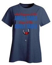 Jewish Tradition What Happens at The Adult Table - Ladies T-Shirt Navy - £26.26 GBP