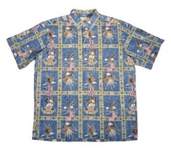 Reyn Spooner Shirt Mens LG Dietrich Varez Patriot Eagle Reverse Print Hawaiian - £39.56 GBP