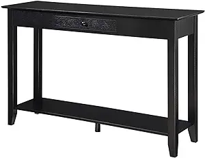 American Heritage 1 Drawer Console Table With Shelf, Black - $284.99