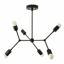 Mid Century Black Finish Sputnik Light Industrial Lights Brass Modern Chandelier - £126.15 GBP