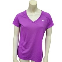 Under Armour shirt Small Petite Purple Heat Gear Fitted Athletic Top - £12.22 GBP