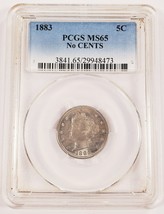 1883 5C Liberty Nickel Pas De Centimes Classé Par PCGS Comme MS-65 - $363.82
