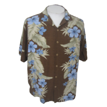 Breakwater Men Hawaiian camp shirt p2p 24&quot; L aloha luau tropical floral vintage - £17.90 GBP