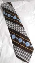VTG GENTRY BEAU BRUMMELL Geometric Design Polyester Men&#39;s Tie 56&quot; L x 4 ... - £12.71 GBP