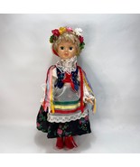 European Ethnic Dressed Sleepy Eye Vinyl Doll Short Blond Hair Ribbons 1... - £12.38 GBP